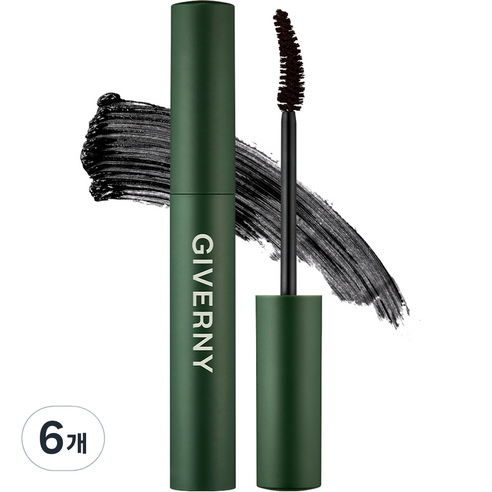 지베르니 밀착 픽싱 마스카라 7g, 01 블랙, 6개