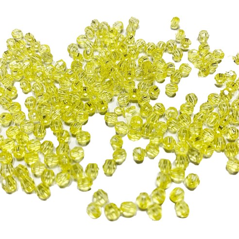 보석씨드 비즈 공예용 재료 4mm 500g, 레몬, 1세트