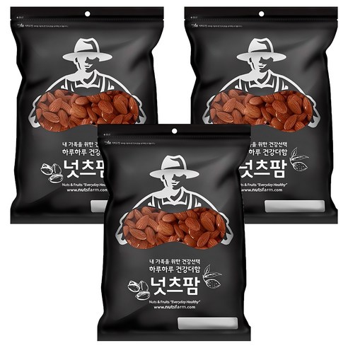 넛츠팜 구운 아몬드, 400g, 3개