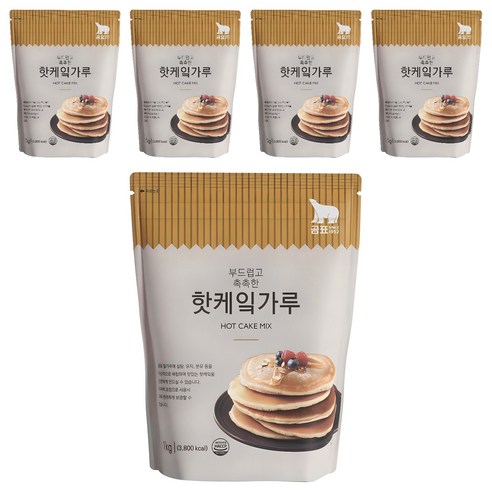 곰표 핫케잌가루, 1kg, 5개