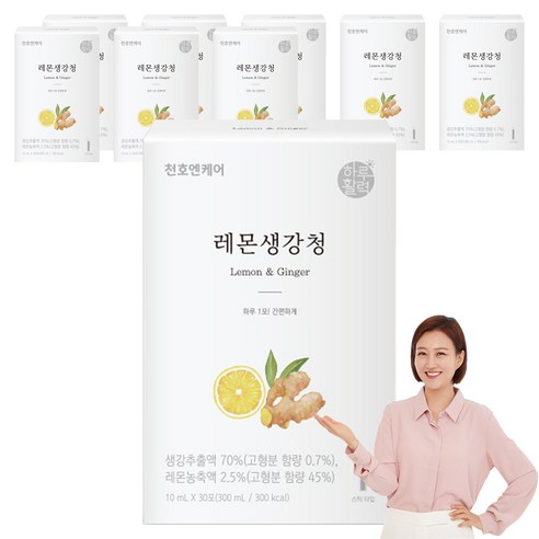 하루활력 레몬생강청, 300ml, 9개