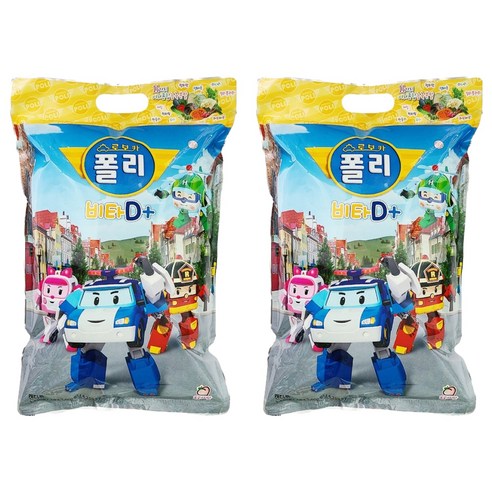 로보카폴리 비타 D 플러스 복숭아맛 캔디, 1000정, 2개