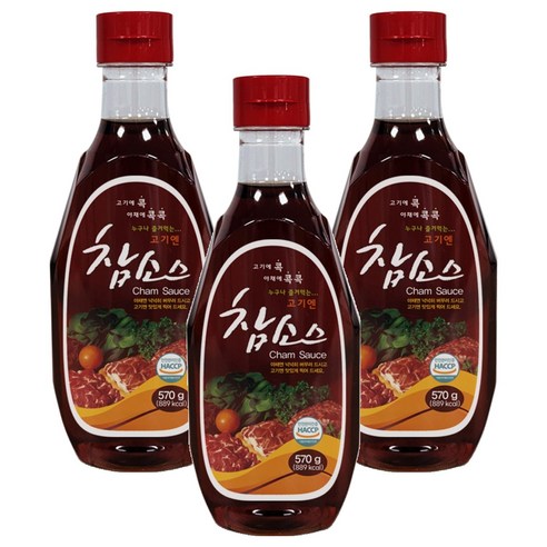 참 우리식품 고기엔 참소스, 570g, 3개