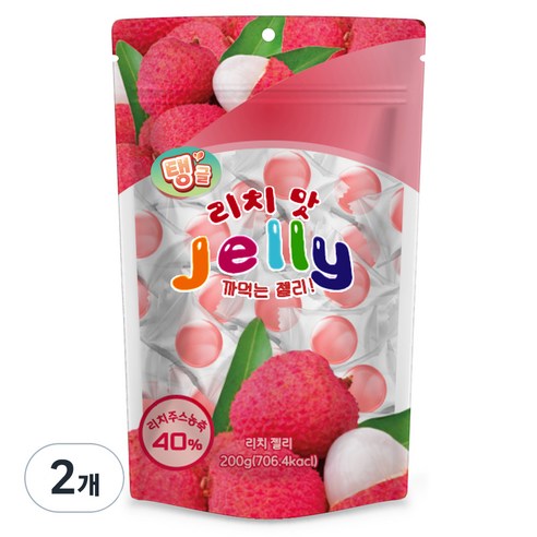 탱글 젤리 리치맛, 200g, 3개