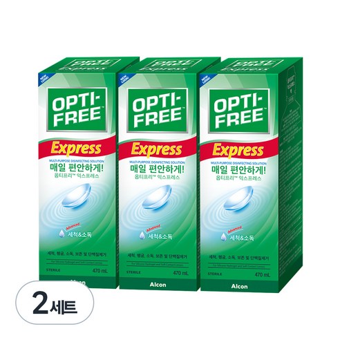 옵티프리 익스프레스 렌즈 세정액, 470ml, 6개