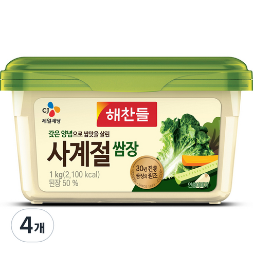 해찬들 사계절 쌈장, 1kg, 4개
