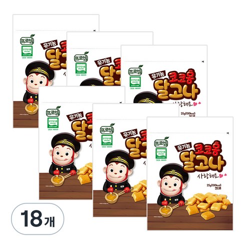 프로엠 코코몽 유기농 캔디 25g, 달고나 캔디, 18개