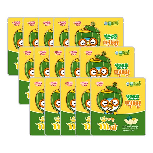 프로엠 뽀로로 유기농 까까 떡뻥 단호박 10g, 단호박맛, 15개