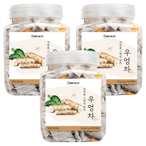 이너블릭 볶은 우엉차 삼각티백, 1g, 100개입, 3개