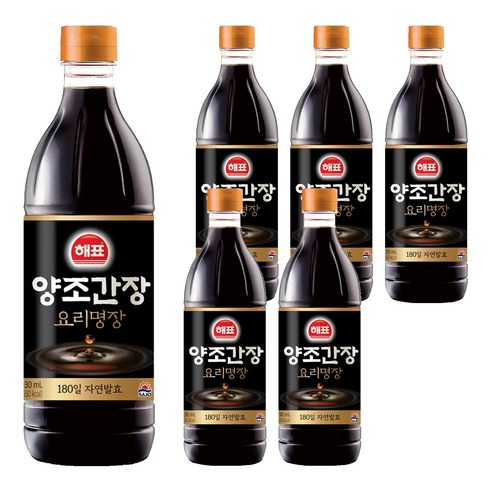 해표 양조간장, 930ml, 6개