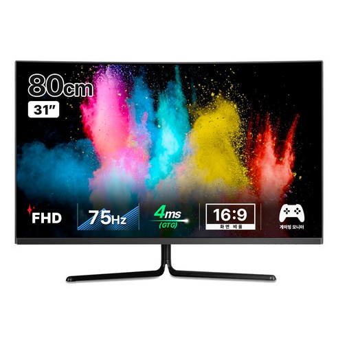 한성컴퓨터모니터 한성컴퓨터 FHD 1500R 커브드 게이밍 리얼 75 모니터, 80cm, TFG32F07V(무결점)