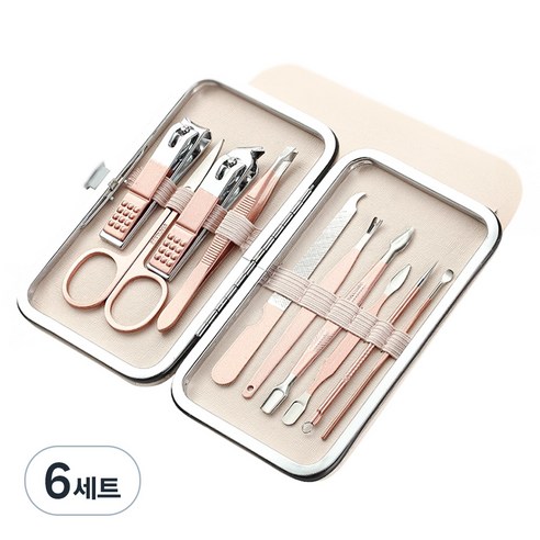 유니트리 손톱깍이 10종 세트, 6세트, 혼합색상