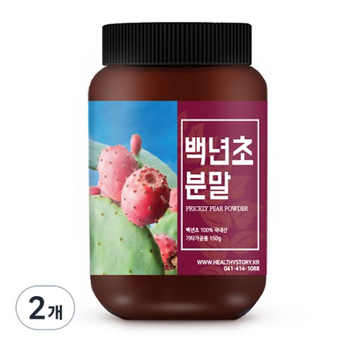 건강스토리 국내산 백년초 분말, 2개, 150g