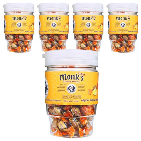 Monks 프로폴리스 캔디, 100g, 5개