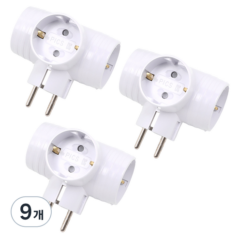 에코파워탭 T자 멀티탭 3구 EPM-403T, 6cm, 9개