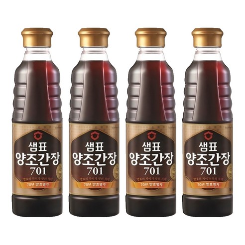 샘표 양조간장 701, 500ml, 4개