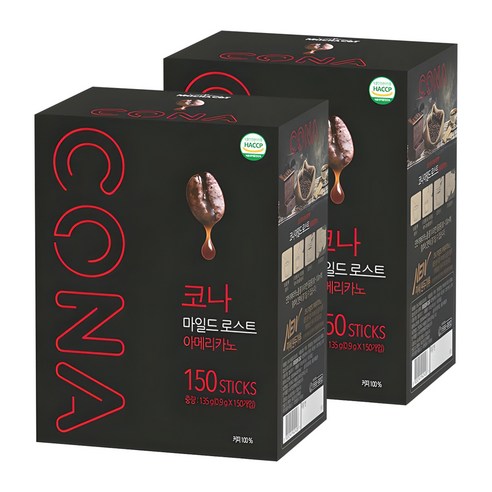 CONA 마일드로스트 아메리카노 원두커피믹스, 900mg, 150개입, 2개