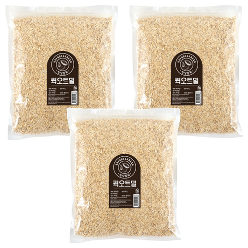 월드그린 싱싱 퀵오트밀, 800g, 3개