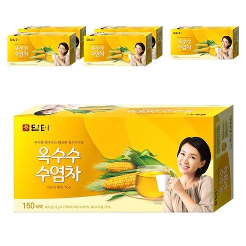 담터 옥수수 수염차, 1.5g, 150개입, 6개