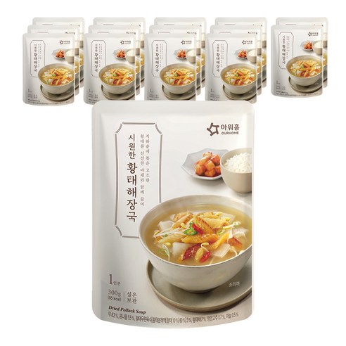 아워홈 시원한 황태해장국, 300g, 15개