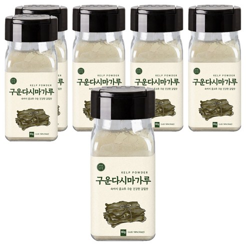 바른미각 구운 다시마가루, 60g, 6개