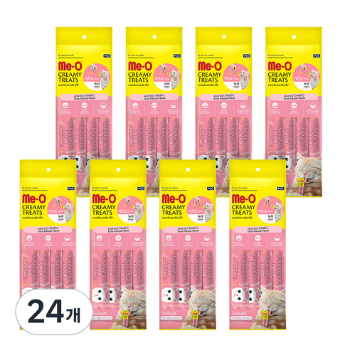 MeO 크리미 고양이 간식 15g x 4p, 가츠오, 60g, 24개