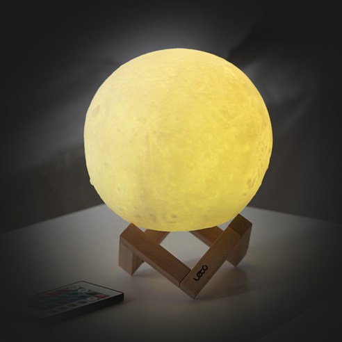 레토 16컬러 3D 입체 달 LED 무드등 LML-M20, 혼합색상