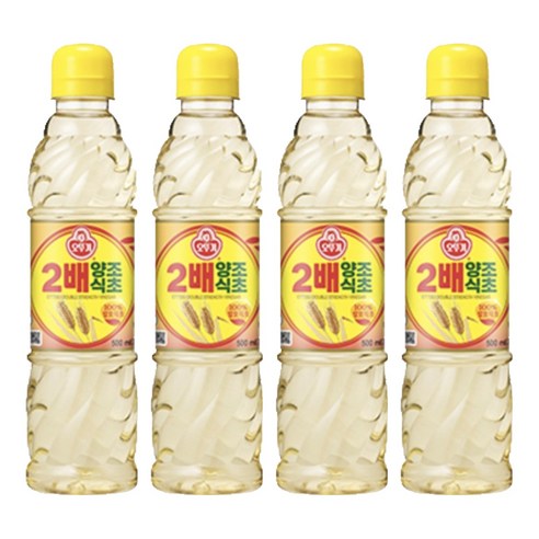 오뚜기 2배 양조식초, 500ml, 4개