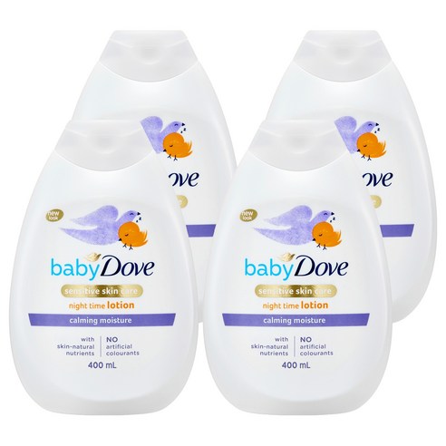 베이비도브 카밍 모이스처 바디로션, 400ml, 4개
