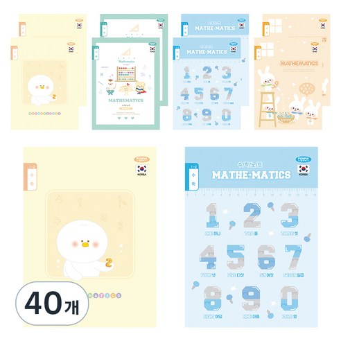 펜피아 800 초등제본 1-2 수학 노트, 랜덤발송, 40개