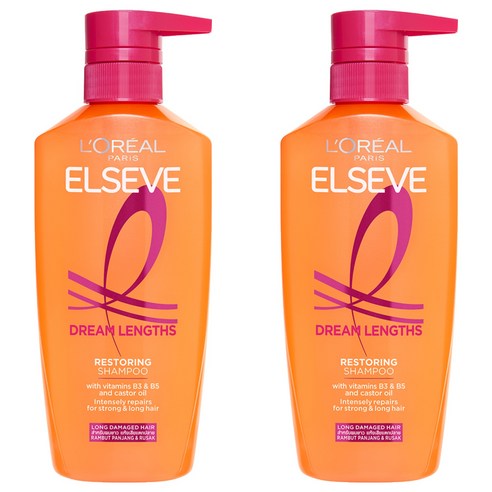 로레알파리 엘세브 드림랭스 샴푸 플로럴 프루티향, 400ml, 2개