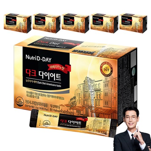 뉴트리디데이 다크 다이어트 아메리카노맛, 135g, 6개