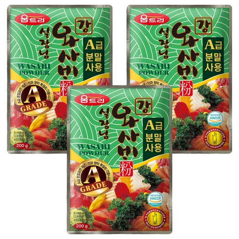 [움트리] 실장님강와사비분, 200g, 3개
