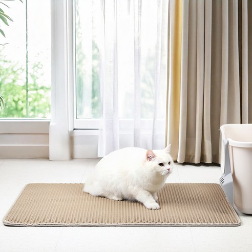 고양이 모래 지옥 탈출! 코멧 벌집매트로 깔끔한 집사 되기