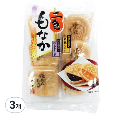 텐케 두가지맛 모나카 과자, 3개, 175g