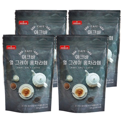 아크바 얼그레이 홍차라떼 500g, 1개입, 4개