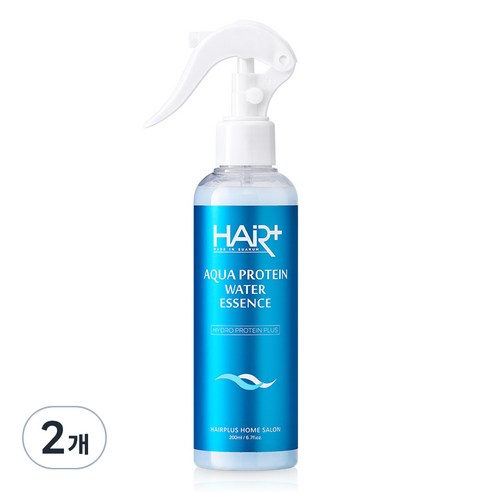 헤어플러스 아쿠아 단백질 워터 에센스 프레시 플로럴 코튼 향, 200ml, 2개