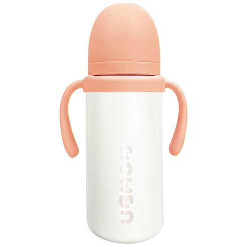 유비맘 유아용 시그니처 보온보냉 스테인리스 빨대컵 330ml, 1개, 딸기
