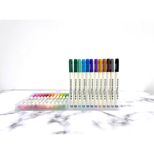 투코비 네임펜 24색, 혼합색상, 1세트