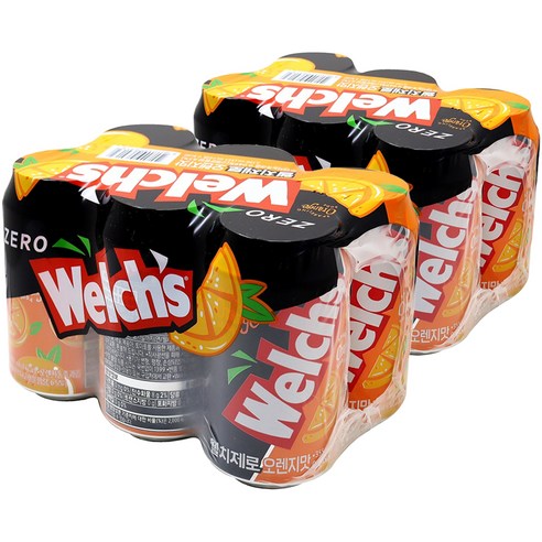 웰치스 제로 오렌지 355ml, 12개