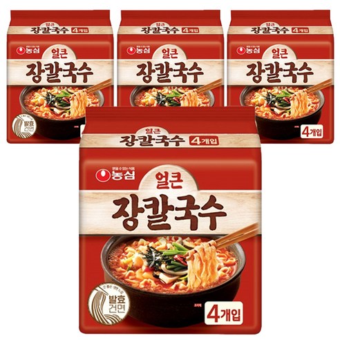 농심 얼큰 장칼국수 봉지 라면, 16개