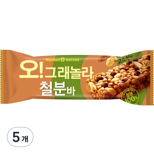 오 그래놀라 철분바, 35g, 20개