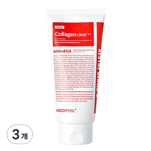 레드 락토 콜라겐 클리어 2.0 대용량 폼클렌징, 3개, 300ml