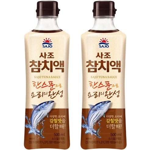 사조 참치액, 500ml, 2개