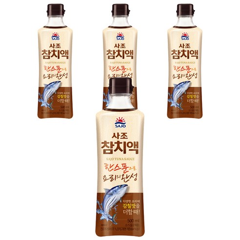 사조 참치액, 500ml, 4개