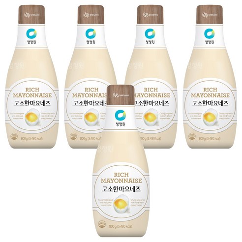 청정원 고소한 마요네즈, 800g, 5개