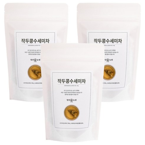 청년농원 저온가공 작두콩수세미차 삼각티백, 1g, 50개입, 3개
