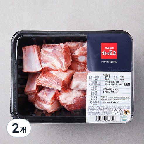 하이포크 갈비 찜용 (냉장), 1kg, 2개