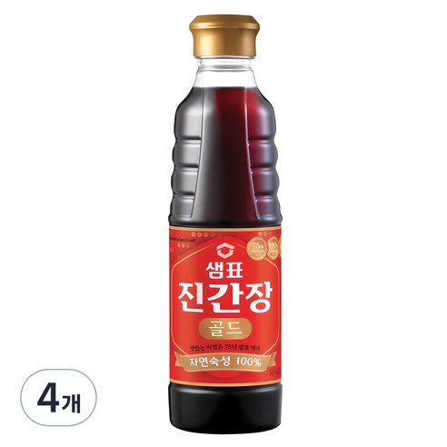 샘표 진간장 골드, 500ml, 4개