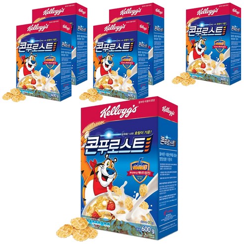 켈로그 콘푸로스트 시리얼, 600g, 6개